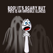 ブー！怖い… プラスサイズTシャツ