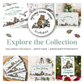 ラクーン本をテーマにしたパーティーギフトテーブルの看板 ポスター