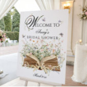Book Wildflower A New Chapter Begin bridal Shower 招待状