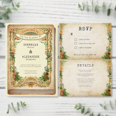 ヴィンテージガーデングリーンスタイリッシュ エンクロージャーカード (この独立クリエイターのコレクションをカスタマイズ。)