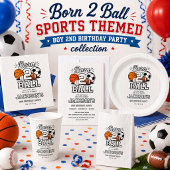 スポーツ好きな2歳の誕生日お祝いに Born 2 Ball 招待状