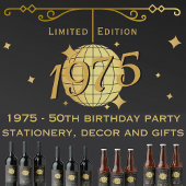 1975生まれ年50th birthday party decor紙プレート ペーパープレート