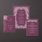 ダスティバラボタニカル結婚フローラ 招待状 (この独立クリエイターのコレクションをカスタマイズ。)