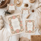 ボタニカルガーデンアールヌーボー結婚ズ エンクロージャーカード