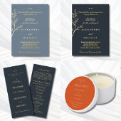 Terracotta Botanical Minimalist Wedding Thank You フェイバータグ