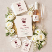 Bows & Bubbly Return Address Label ラベル