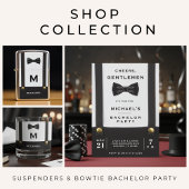 Suspenders Bowtie Cheers Gentlemen Bachelor Party 招待状