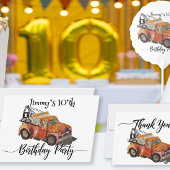 Boys birthday party with wrecker tシャツ