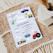 男の子かわいい輸送車パターンモノグラム名キッズ フリースブランケット