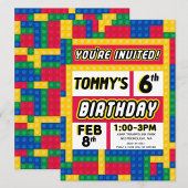 Brick Builder Customizable Birthday Thank you card サンキューカード
