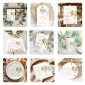 シャンパンフローラブランチアンドバブリーブライダルシャワー 招待状