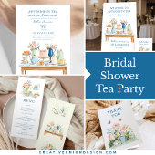 Bridal Shower Tea Party Favors Sign ポスター