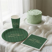 Stripe Vintage Green Bridal Shower 招待状
