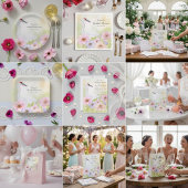 Wine Raffle Bridal Shower Whooping Crane Anemones  エンクロージャーカード