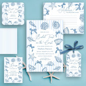 ブライダルトーストオンザコーストシーシェルブライダルシャワー 招待状