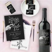 Bachelorette Party Bride or Die Floral Gothic  ワインラベル