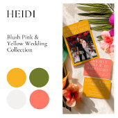 Color Palette Photo Be My Bridesmaid Proposal Card 招待状