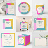 カラフルユニークカスタムブライダルシャワーありがとう フェイバーバッグ