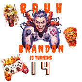 BRUH YOU IN Boy10代の誕生日ビデオゲームのスイーバー 招待状