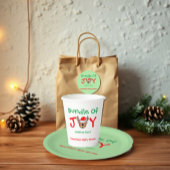クリスマスベビーシャワーの新しい家族 紙コップ