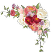 Elegant Burgundy and Crimson Blush Floral Wedding  ポスター