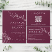 A Sweet Thank You Burgundy Elegant Wedding フェイバータグ (この独立クリエイターのコレクションをカスタマイズ。)