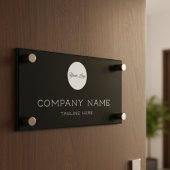 会社ロゴ入りカスタム営業時間ドアサイン ウィンドウサイン