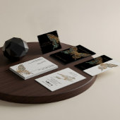 美しい華美装飾蝶のロゴブラック 予約カード