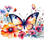 バタフライフラワーガールの赤ちゃんシャワーグラムTo Be 缶バッジ