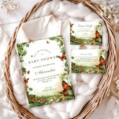 Butterfly Blossoms Baby Shower 招待状