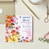 Bridal Shower Guess How Many Kisses Spring Floral エンクロージャーカード