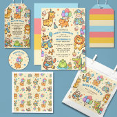 Party Animals 1st Birthday Milestone Timeline ポスター