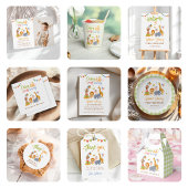 Cute Animals Safari Birthday Party サンキューカード