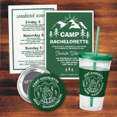 山々のグリーン ホワイト キャンプ ブライズゲットウェル 歓迎 横断幕