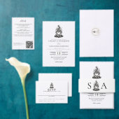 Campfire Love Wedding Details エンクロージャーカード (この独立クリエイターのコレクションをカスタマイズ。)