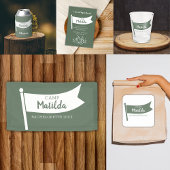 キャンプバチェロレッテマウンテングリーンフラッグキャンピング スクエアシール