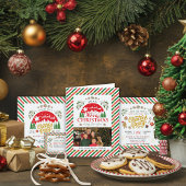 メリークリスマス キャンディーケーン 赤 緑 フォト 折り紙 シーズンカード