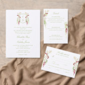 Cascading Floral Bouquet Wedding 招待状 (この独立クリエイターのコレクションをカスタマイズ。)