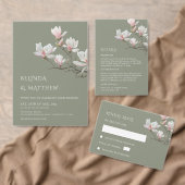 Fine Art Magnolia Transparent Wedding Welcome アクリルサイン (この独立クリエイターのコレクションをカスタマイズ。)