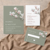 Fine Art Magnolia Transparent Wedding Welcome アクリルサイン (この独立クリエイターのコレクションをカスタマイズ。)