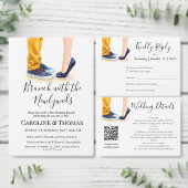 のカジュアルスクリプモダント・カップルイラストレーション エンクロージャーカード (この独立クリエイターのコレクションをカスタマイズ。)