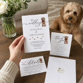 Brown Cavapoo dog'結婚sに感謝 ギフトタグ