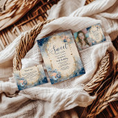 Celestial Floral Art Nouveau Sweet Sixteen 招待状