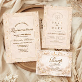 Celestial Gold Moon Quinceañera セーブザデート