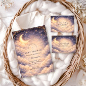 Celestial Moon Stars Neutral Baby Shower スタンダードカクテルナプキン