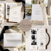 CELINE Minimalist Simple Wedding Invitation 招待状