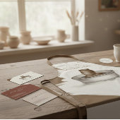 Gray Flower Pottery Ceramic Artist Tool sculpture 名刺