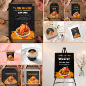 黒板感謝祭ローストトルコ赤ちゃんシャワー 招待状