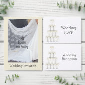 Champagne Glasses Wedding 出欠カード (この独立クリエイターのコレクションをカスタマイズ。)