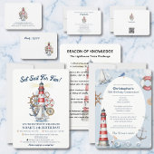 Blue Nautical Slogan Birthday Sticker Sheet シール